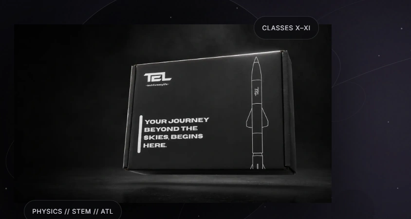 TEL Model Rocket Kit presentation box